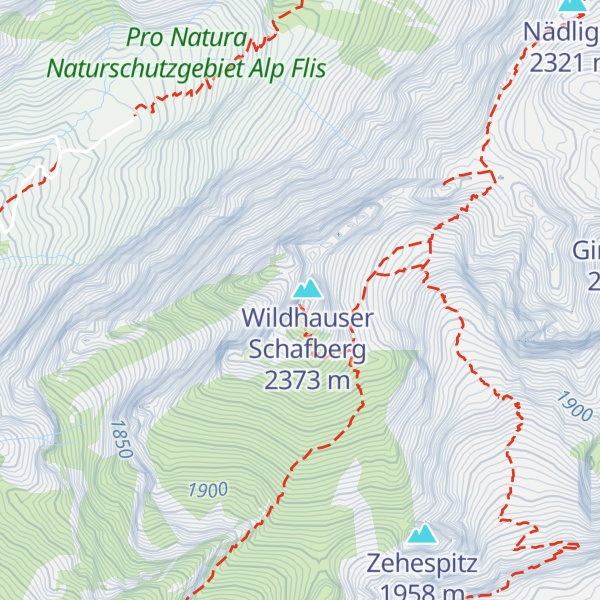 Map of Wildhauser Schafberg (Vorgipfel)