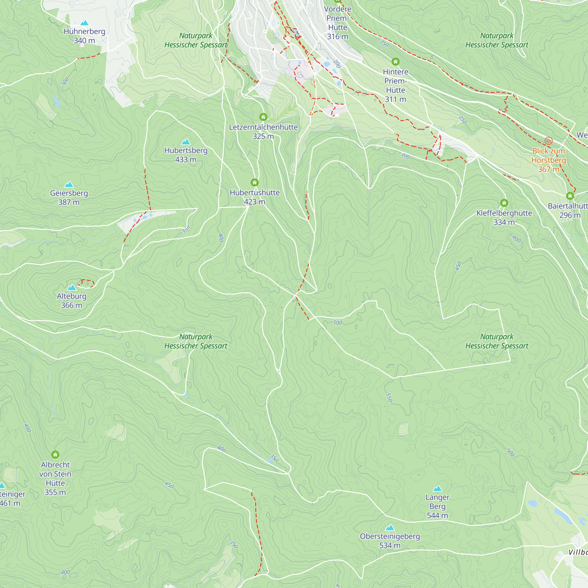 Bieberer Hütte map