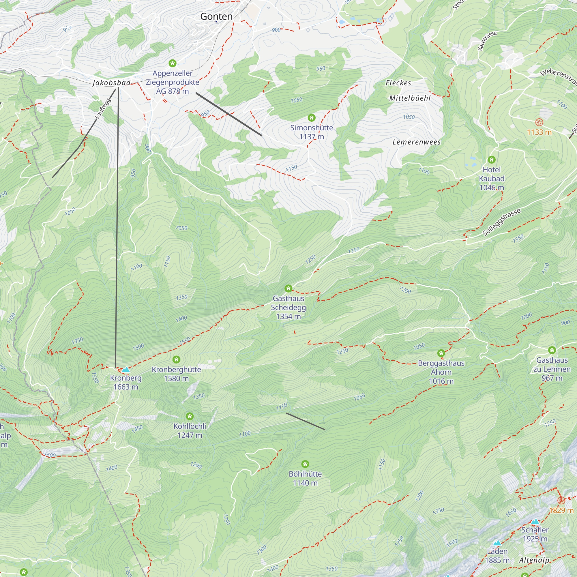 Gasthaus Scheidegg map