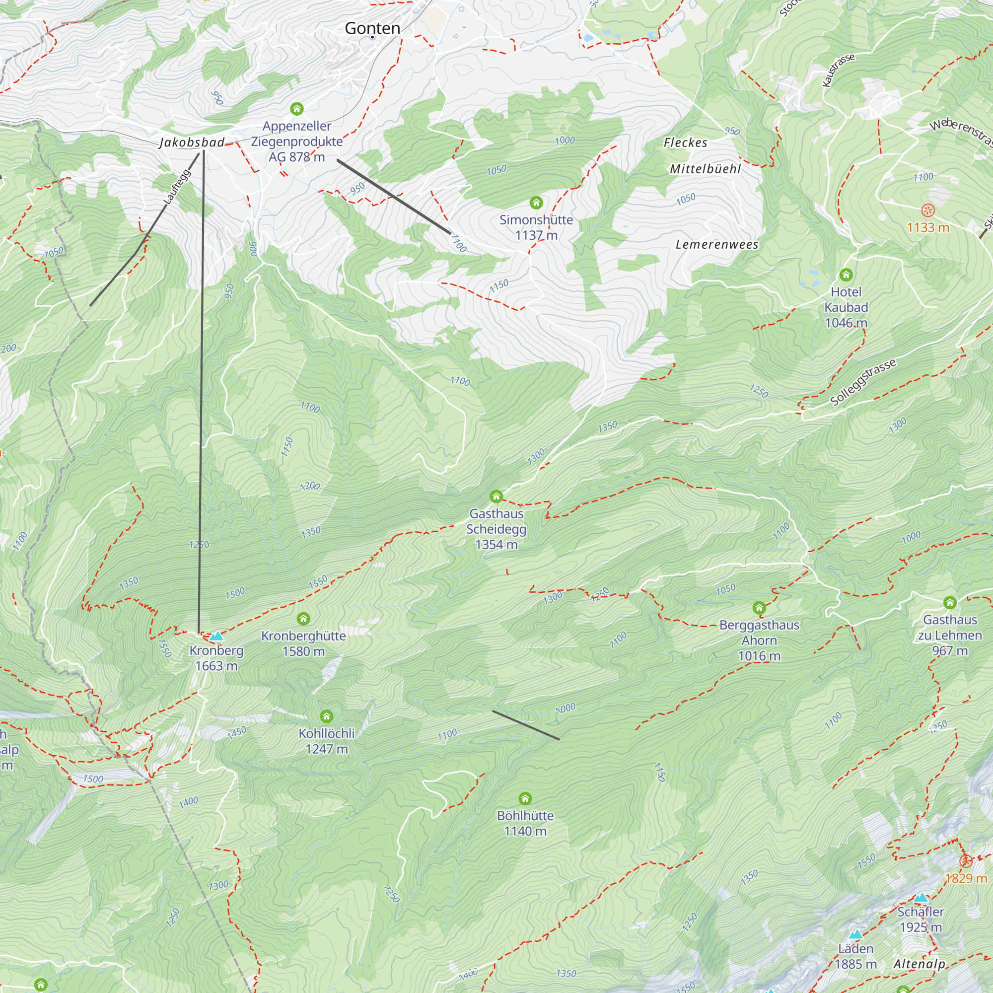Gasthaus Scheidegg map