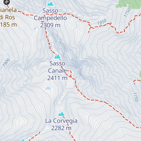 Map of Sasso Bianco