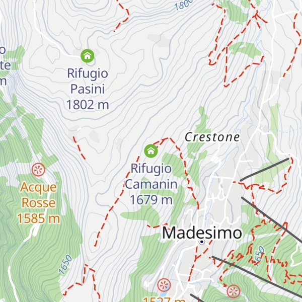 Map of Rifugio Camanin