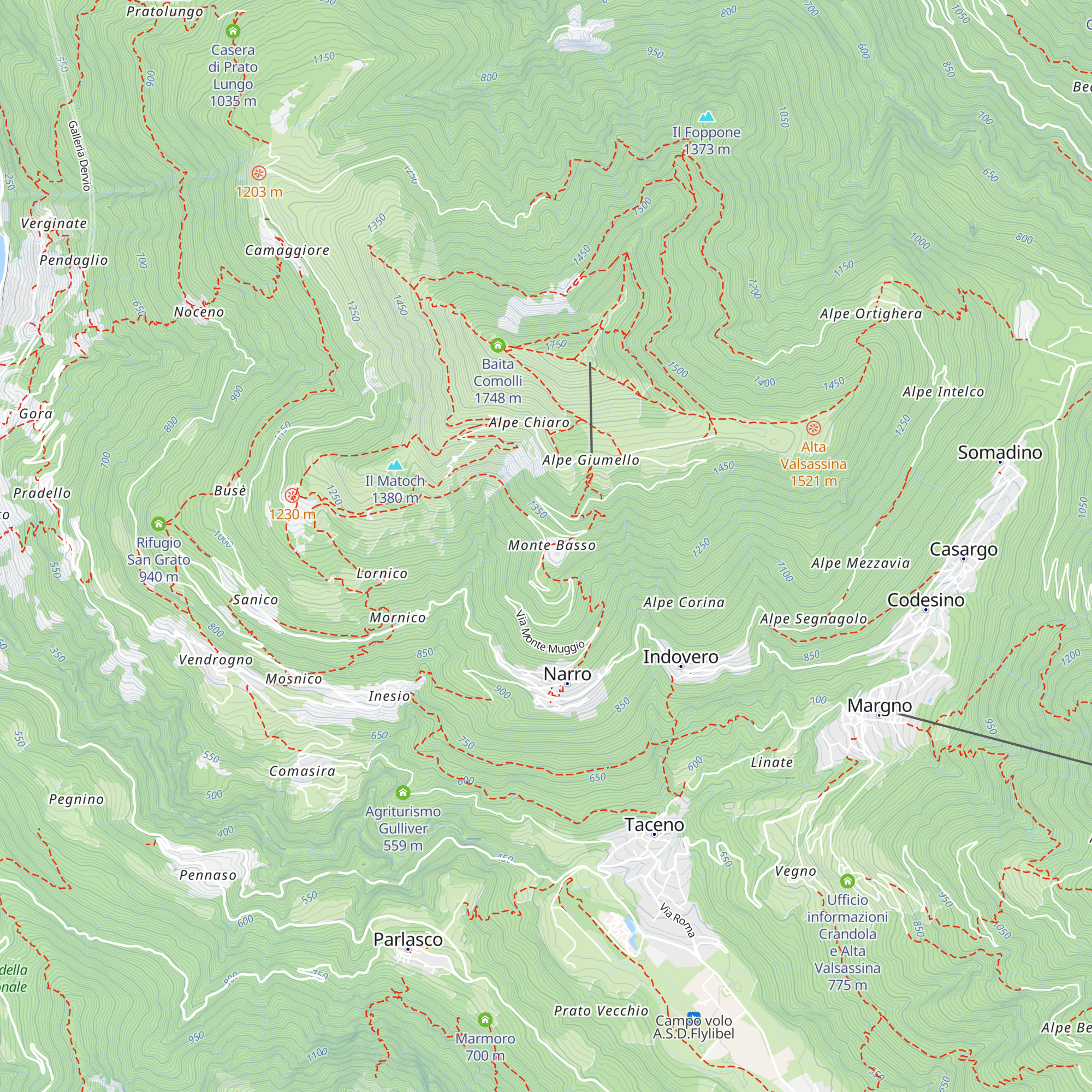 Ristoro Monte Basso map