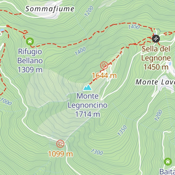 Map of Monte Legnoncino