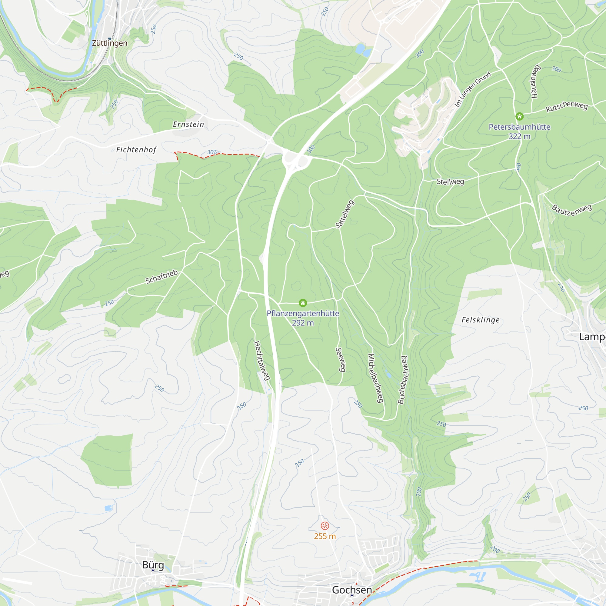 Pflanzengartenhütte map
