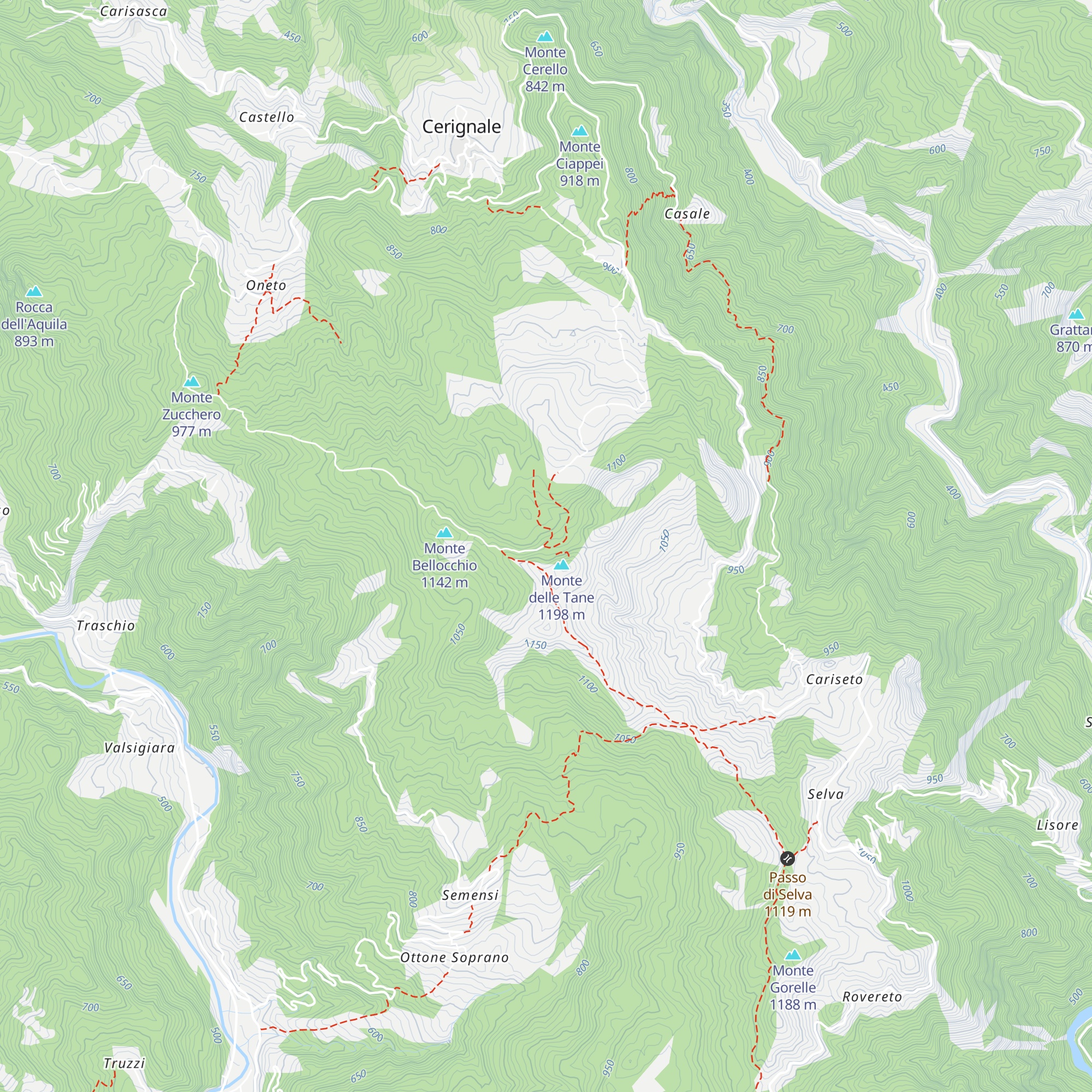 Rifugio Casermetta map