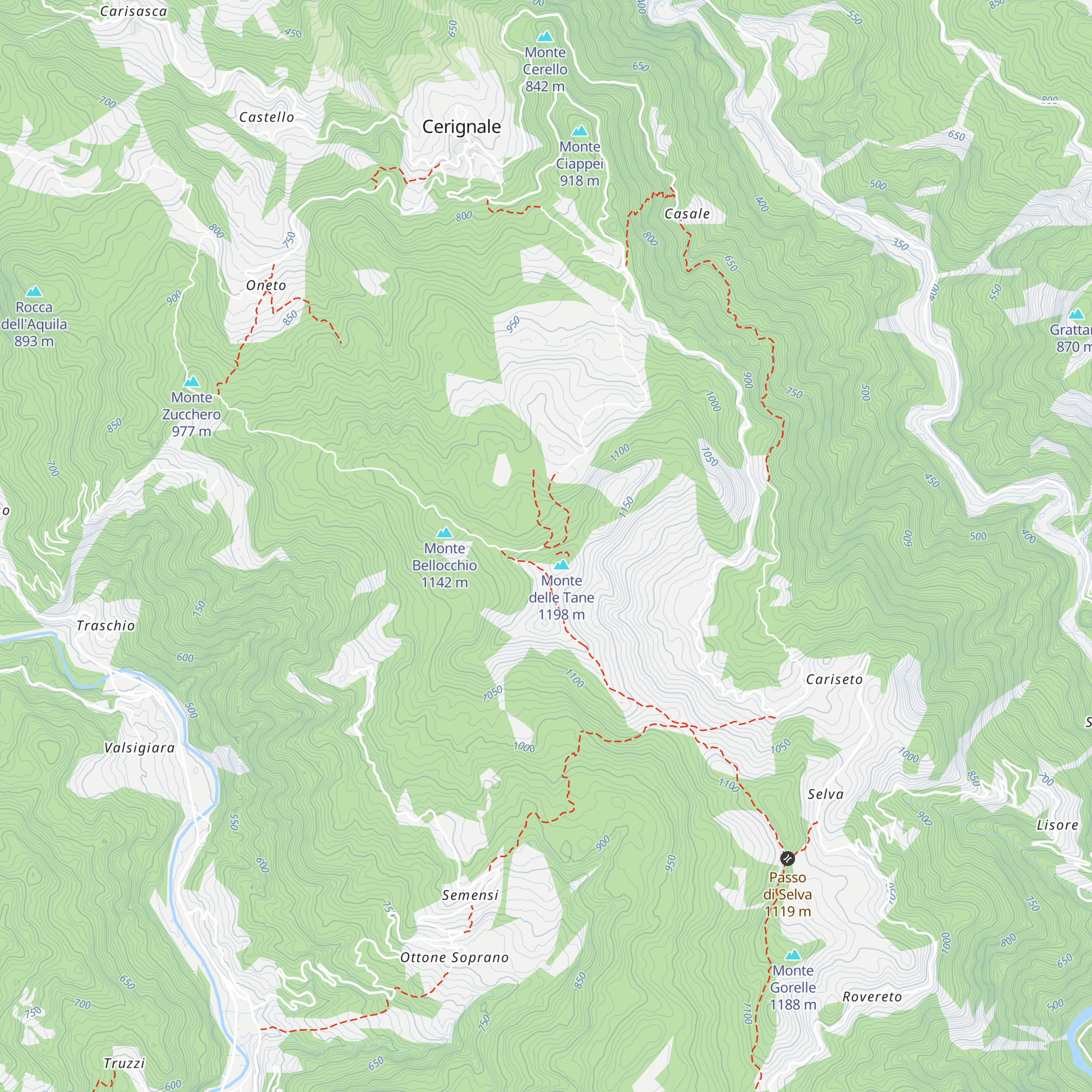 Rifugio Casermetta map