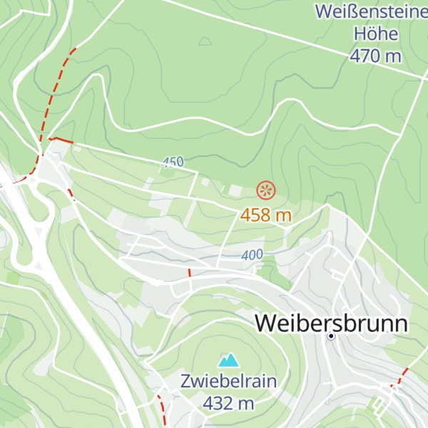 Map of Weibersbrunner Schutzhütte