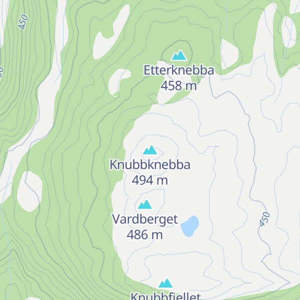 Map of Knubbknebba