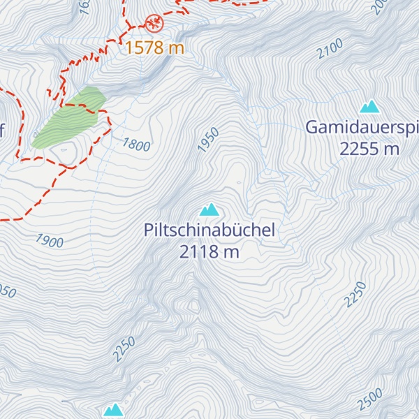 Map of Piltschinabüchel
