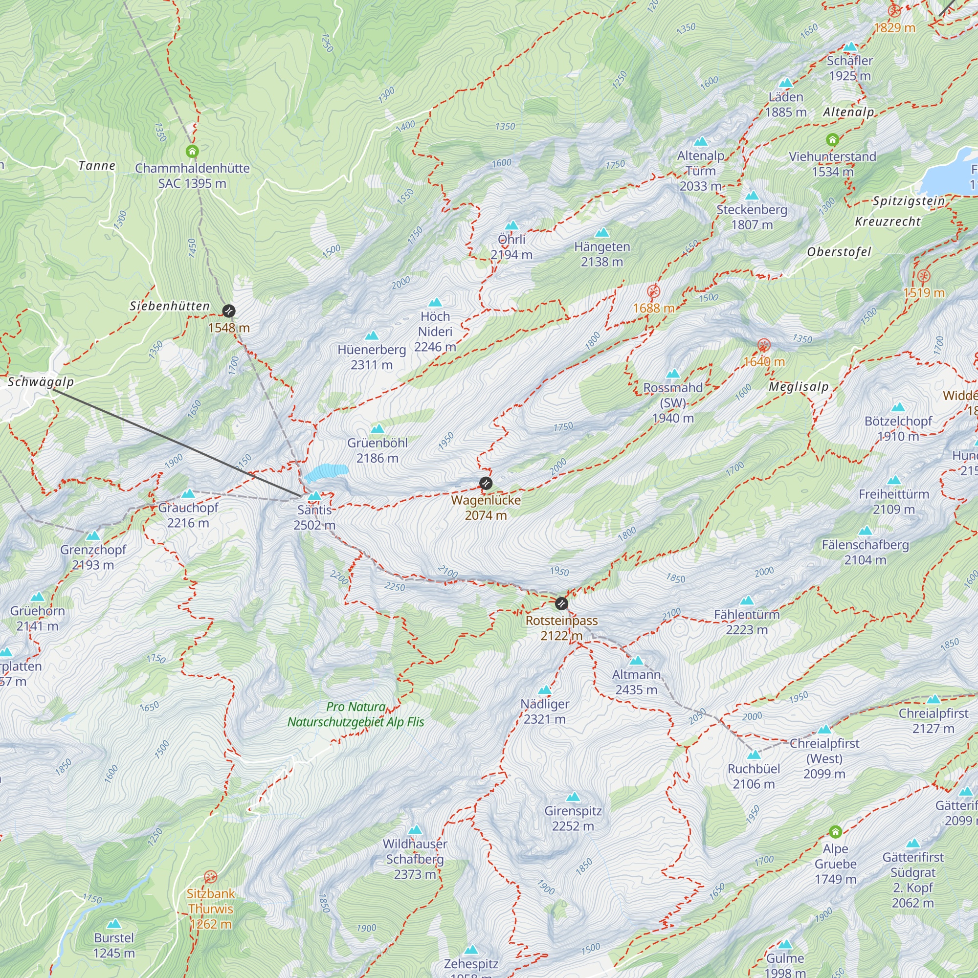 Schutzhütte Wagenlücke (privat) map