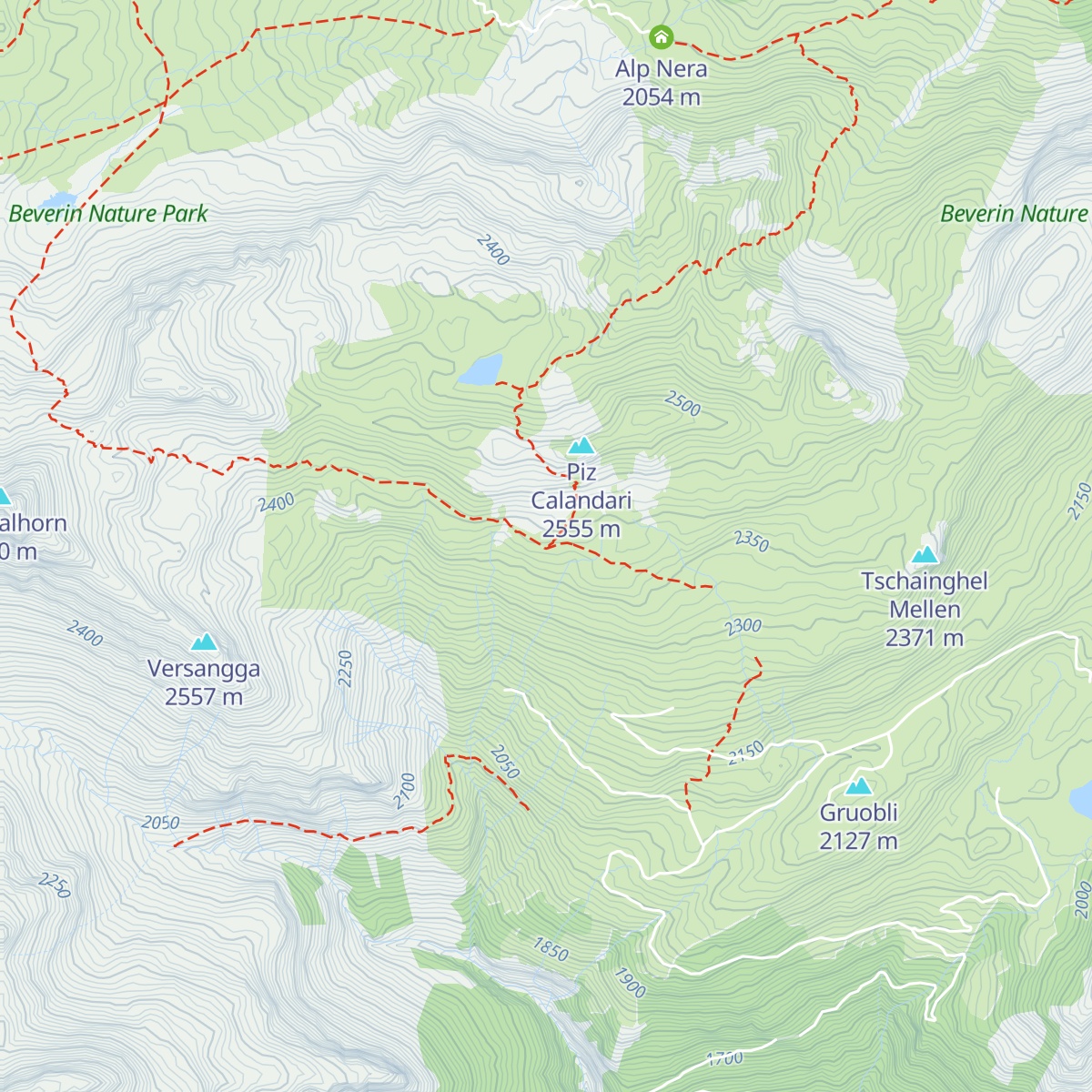 Cufercalhütte SAC map