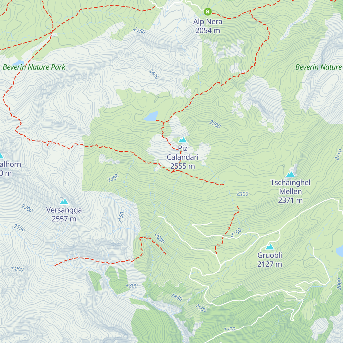 Cufercalhütte SAC map