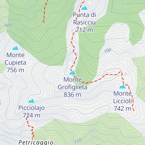 Map of Monte Grofiglieta