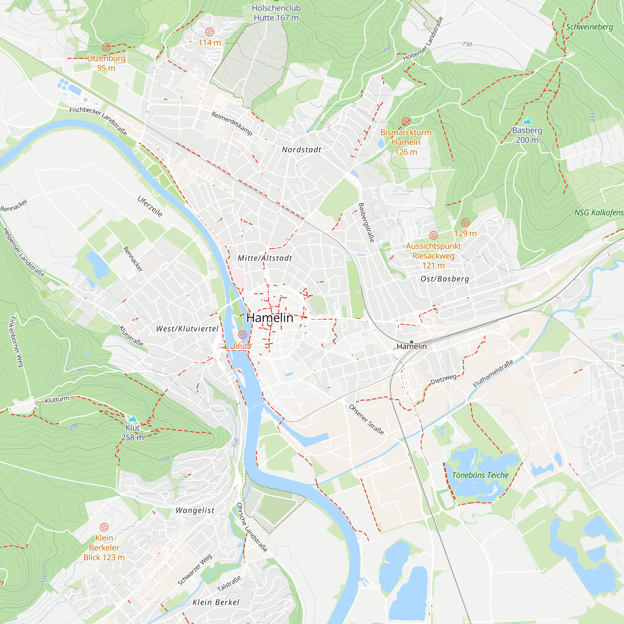 Tourist Information Hameln map