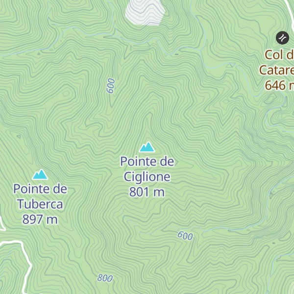 Map of Pointe de Ciglione