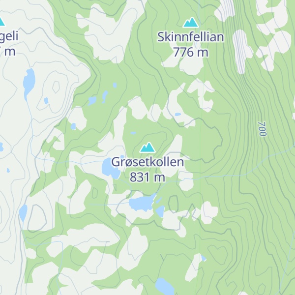 Map of Grøsetkollen