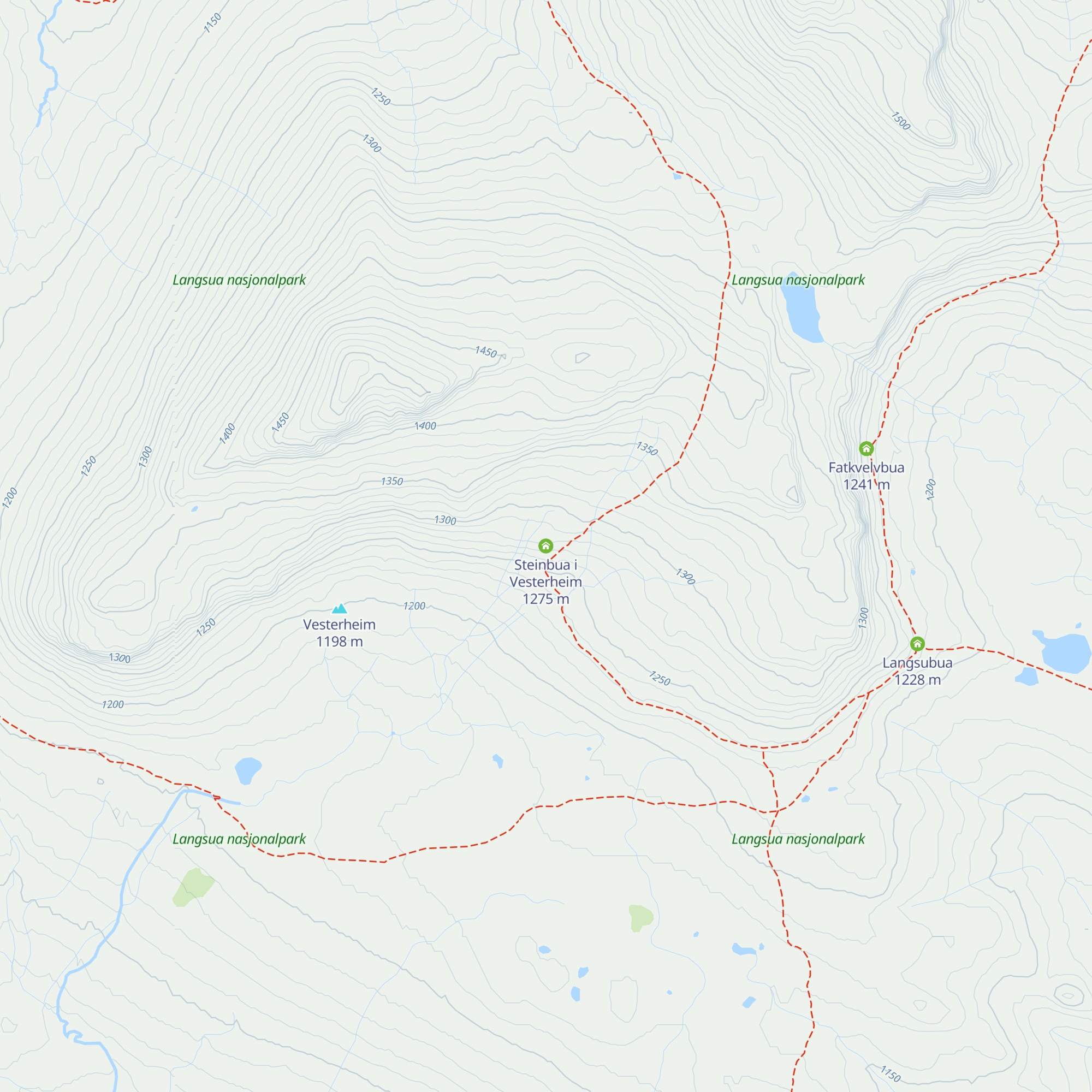 Steinbua i Vesterheim map