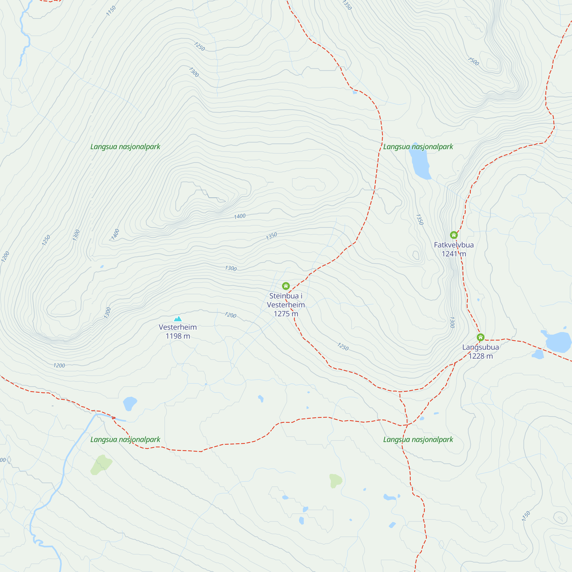 Steinbua i Vesterheim map