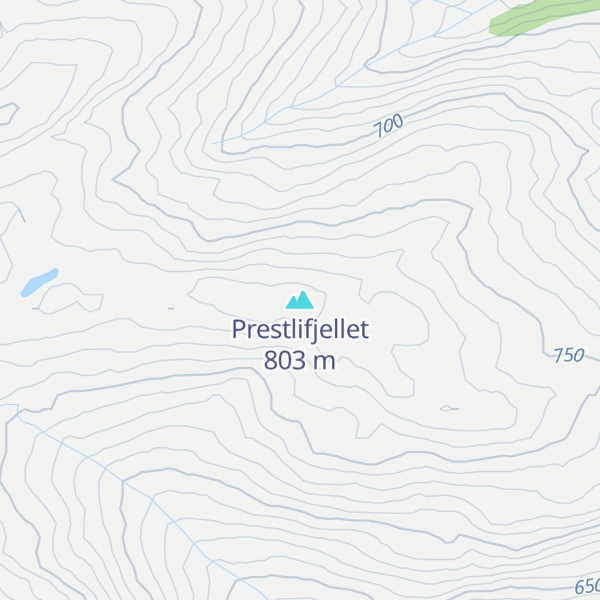 Map of Prestlifjellet