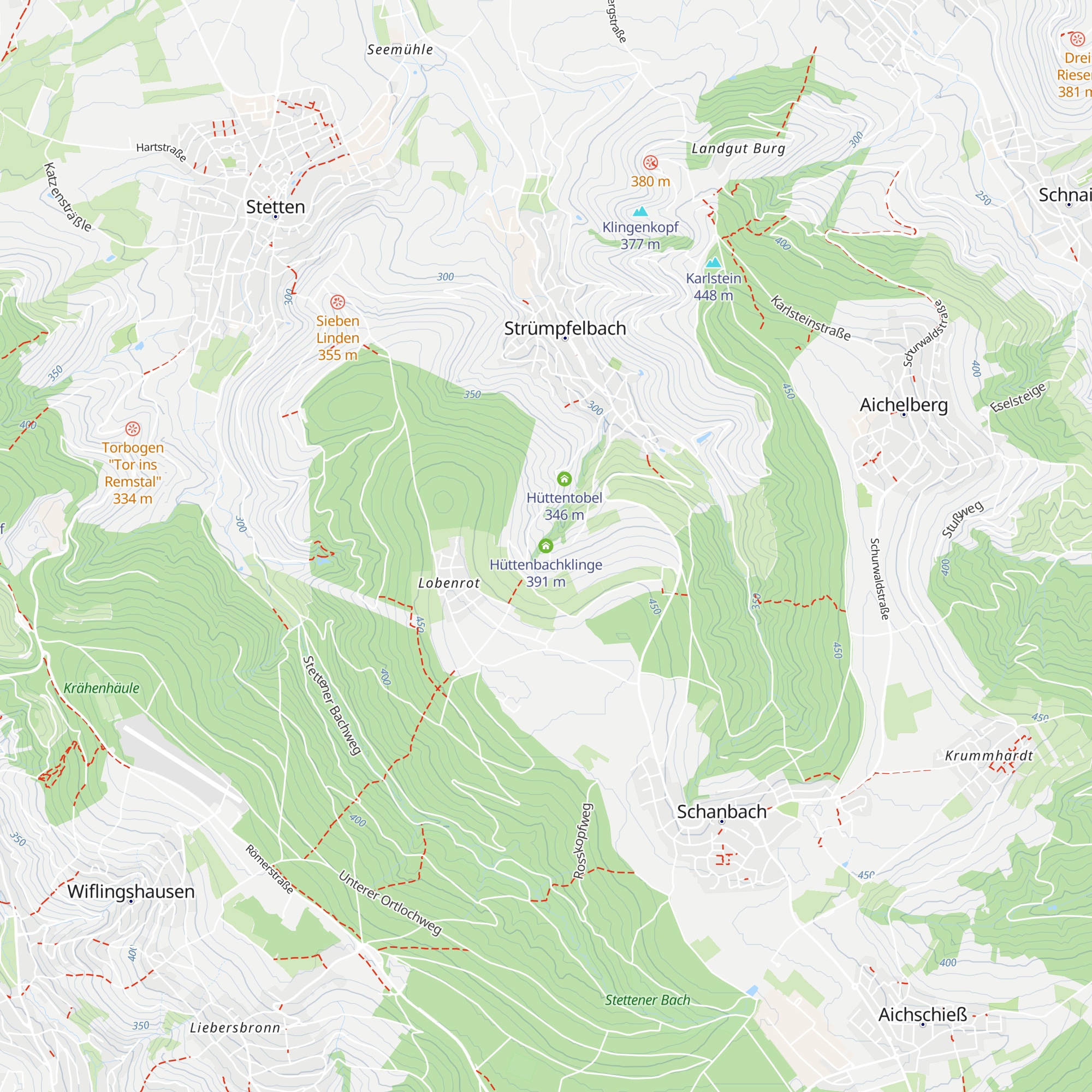 Hüttenbachklinge map