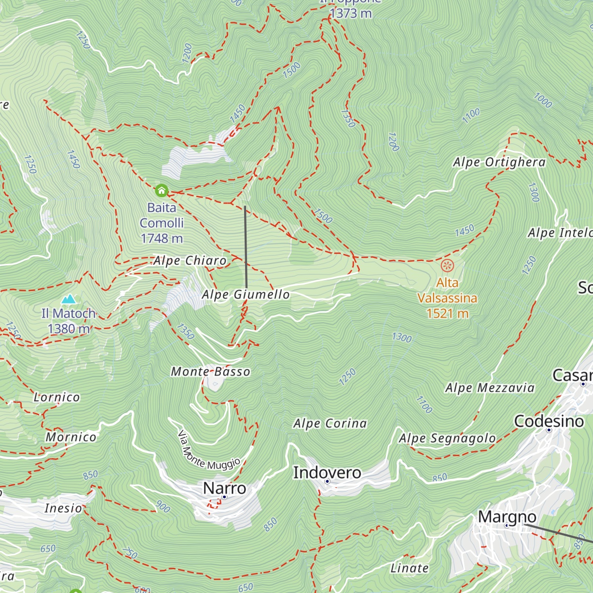 Rifugio Shambalà map