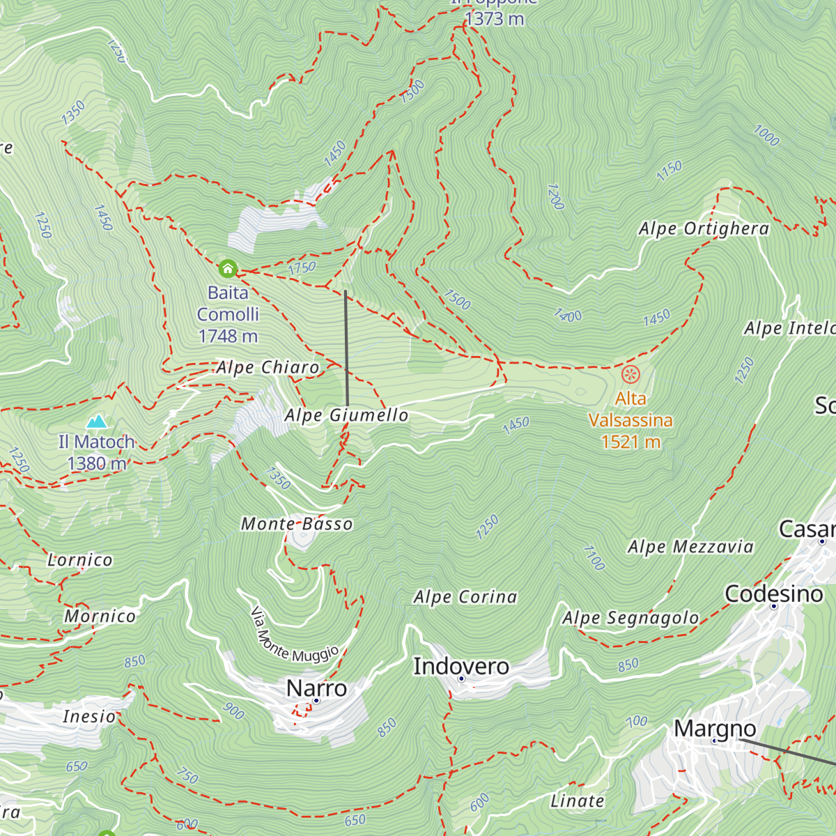 Rifugio Shambalà map