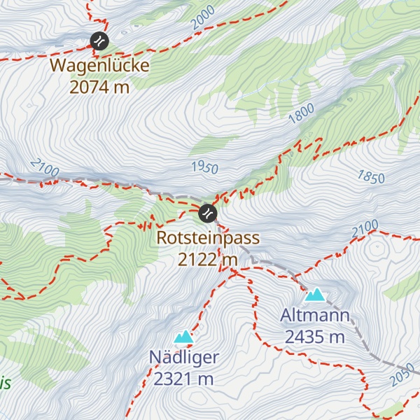 Map of Berggasthaus Rotsteinpass