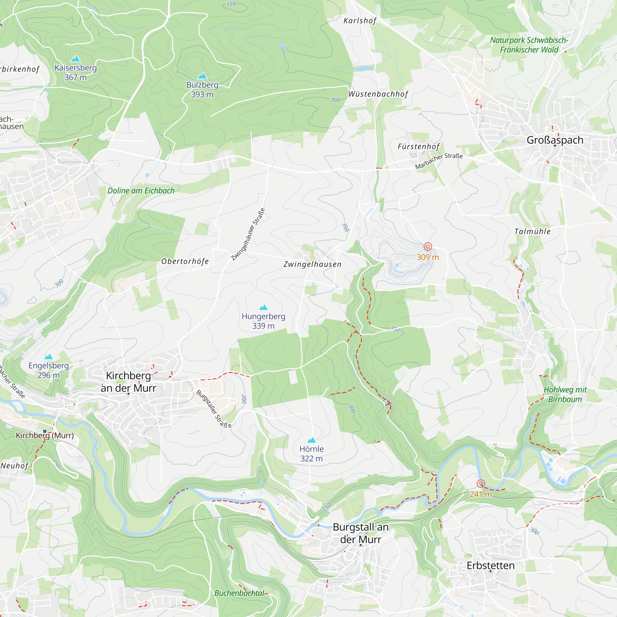Hüttenäcker map