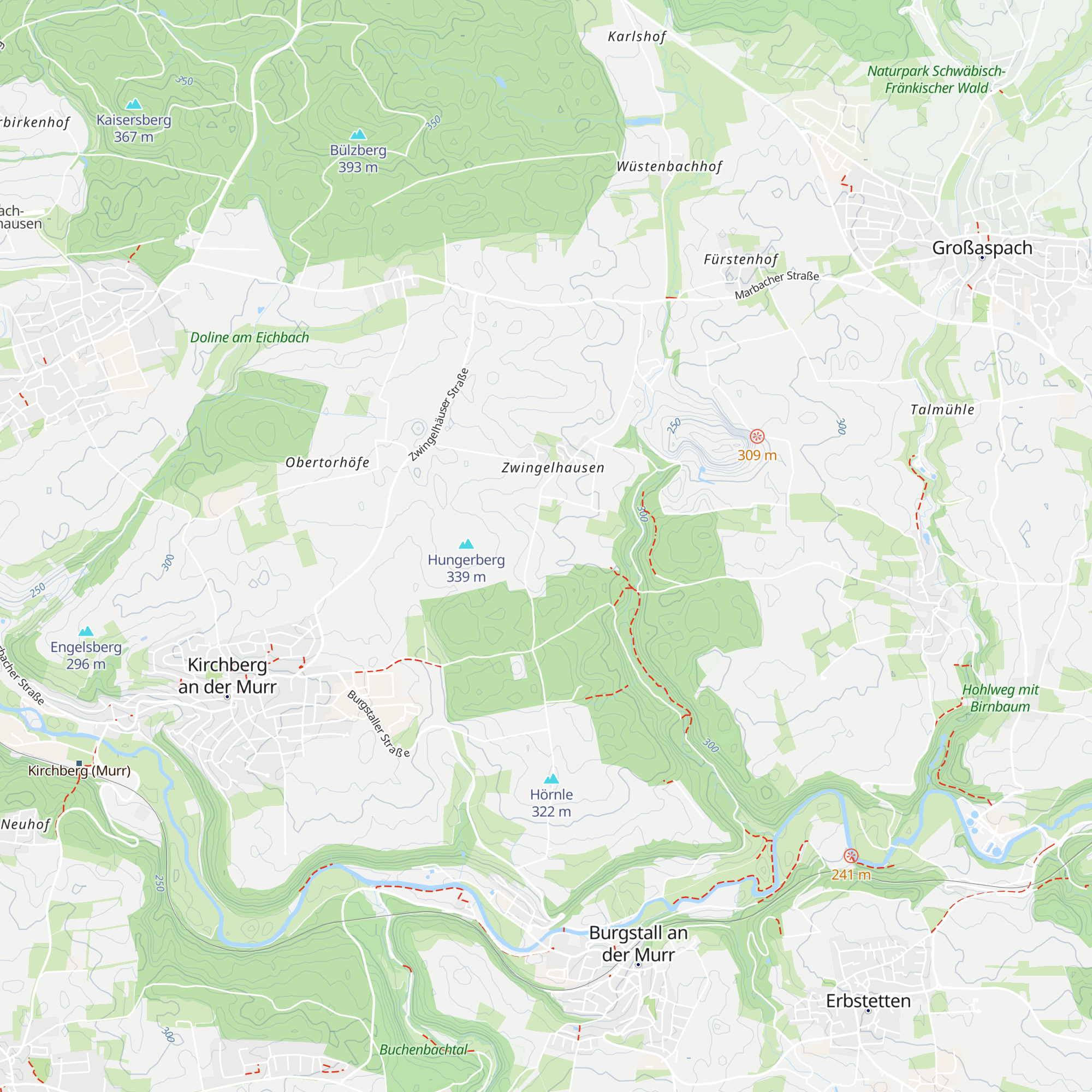 Hüttenäcker map