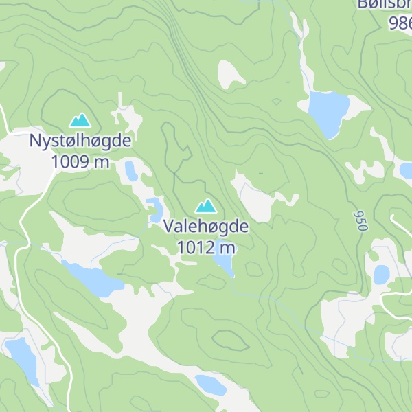 Map of Valehøgde