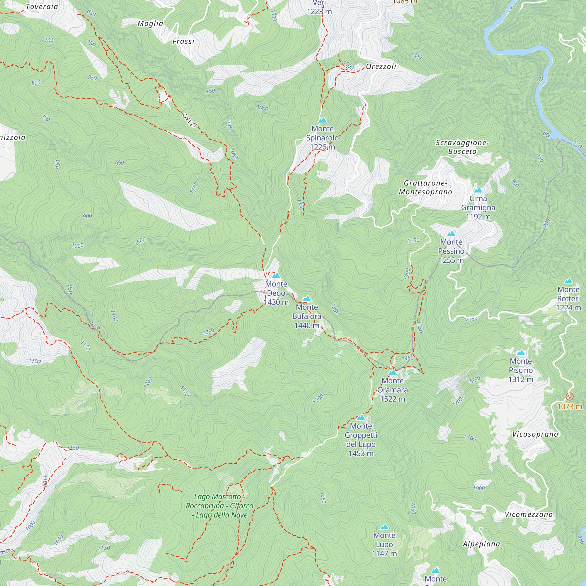 Rifugio Monte Dego map
