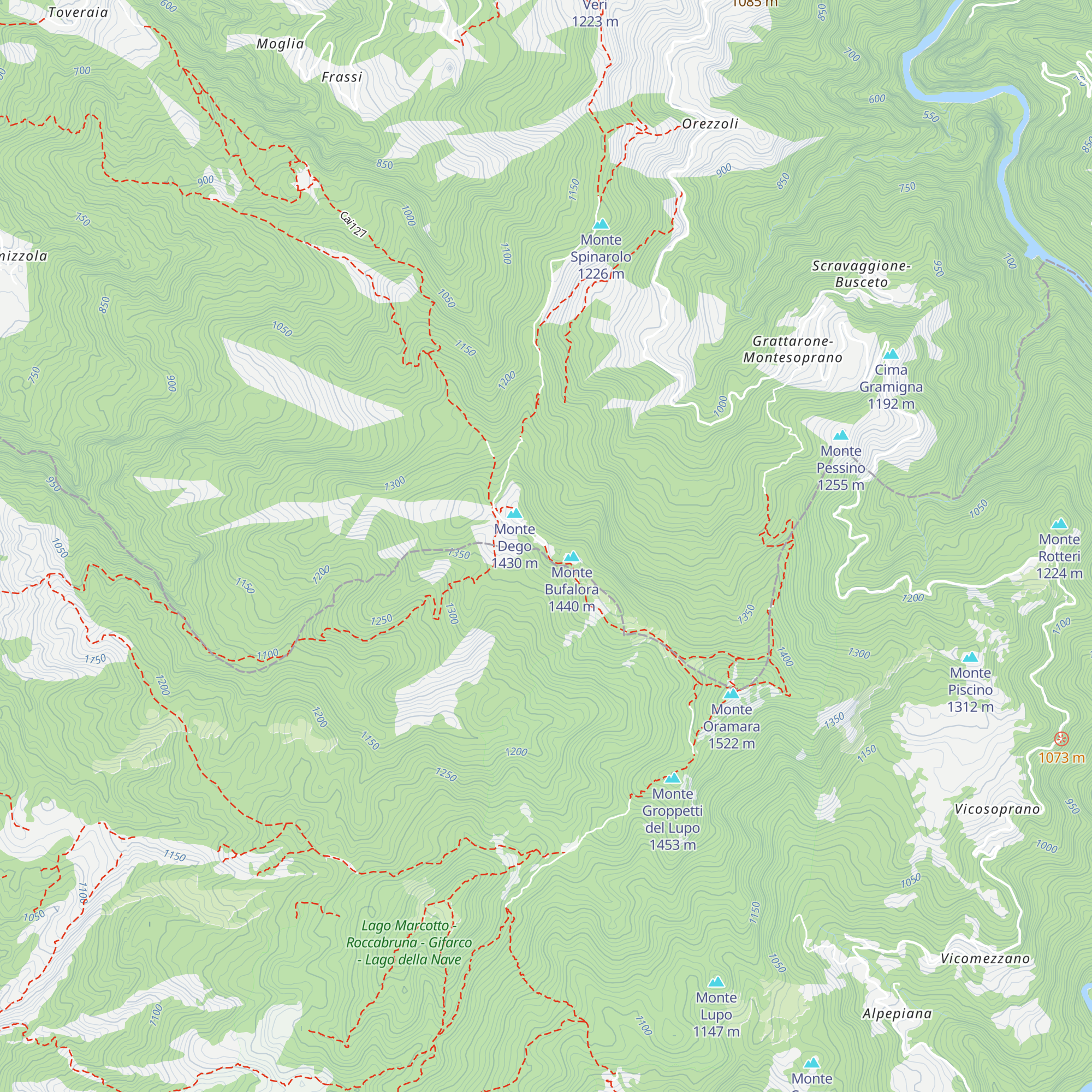 Rifugio Monte Dego map