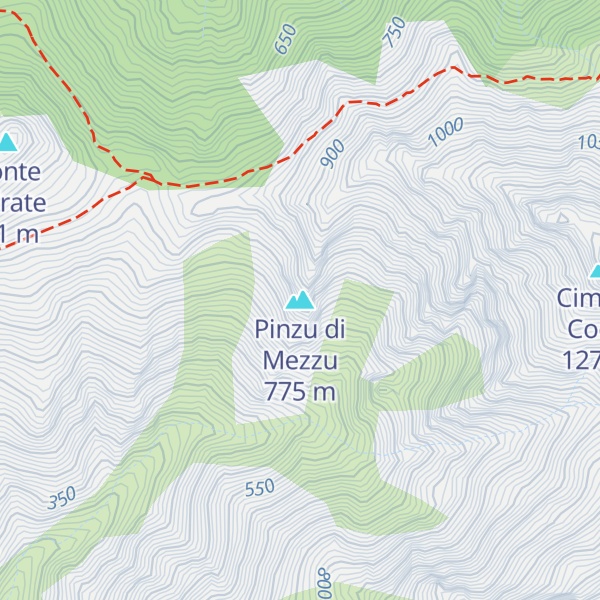 Map of Pinzu di Mezzu