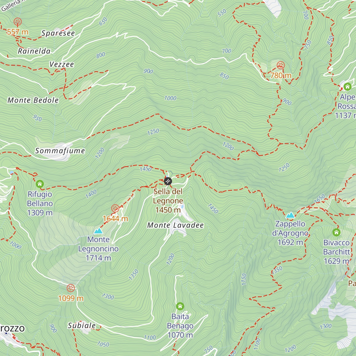 Rifugio Roccoli Lorla map