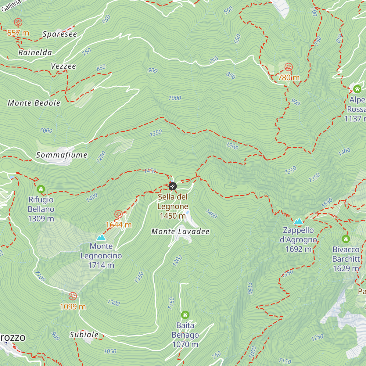Rifugio Roccoli Lorla map