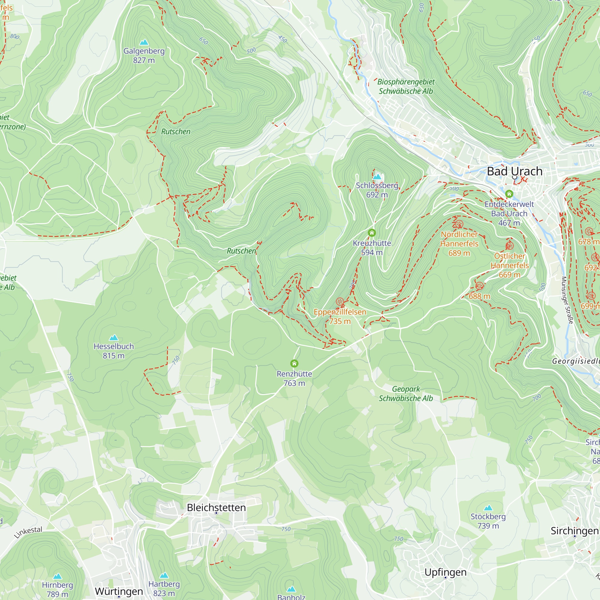 Schutzhütte am Wasserfall map