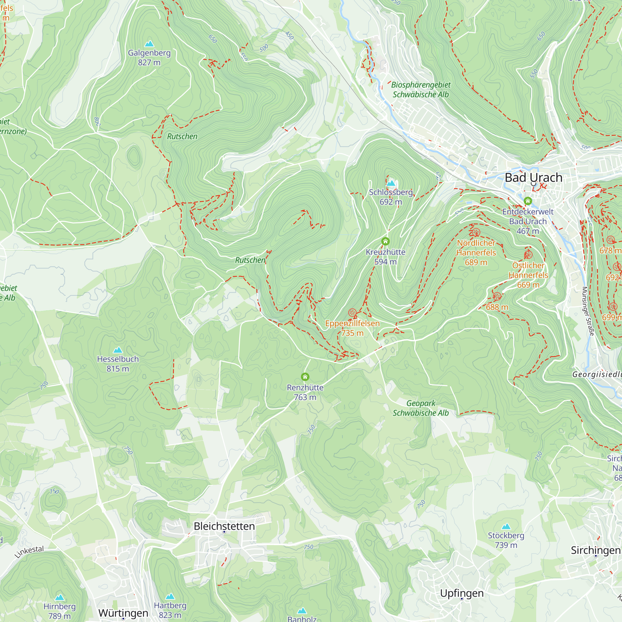 Schutzhütte am Wasserfall map