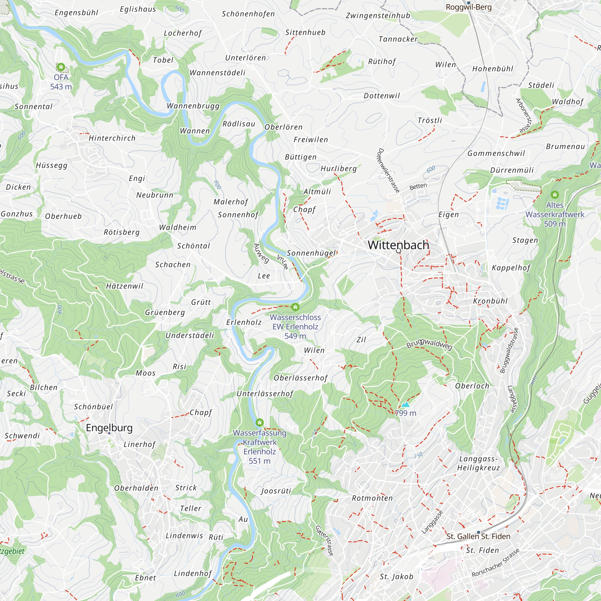 Elektrizitätswerk Erlenholz map