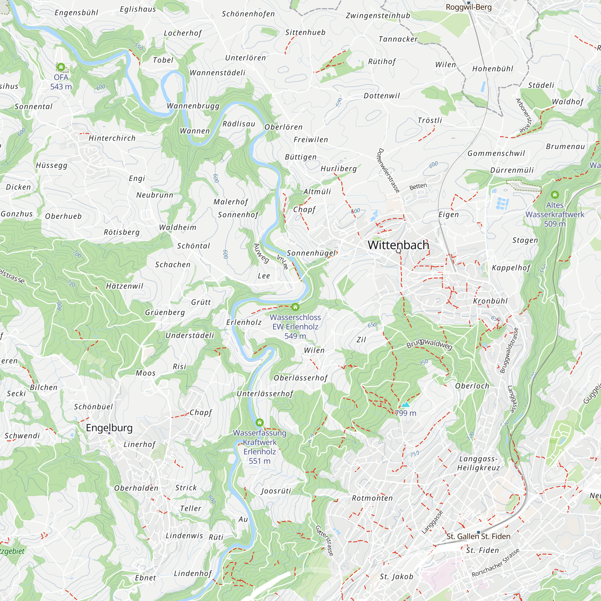 Elektrizitätswerk Erlenholz map