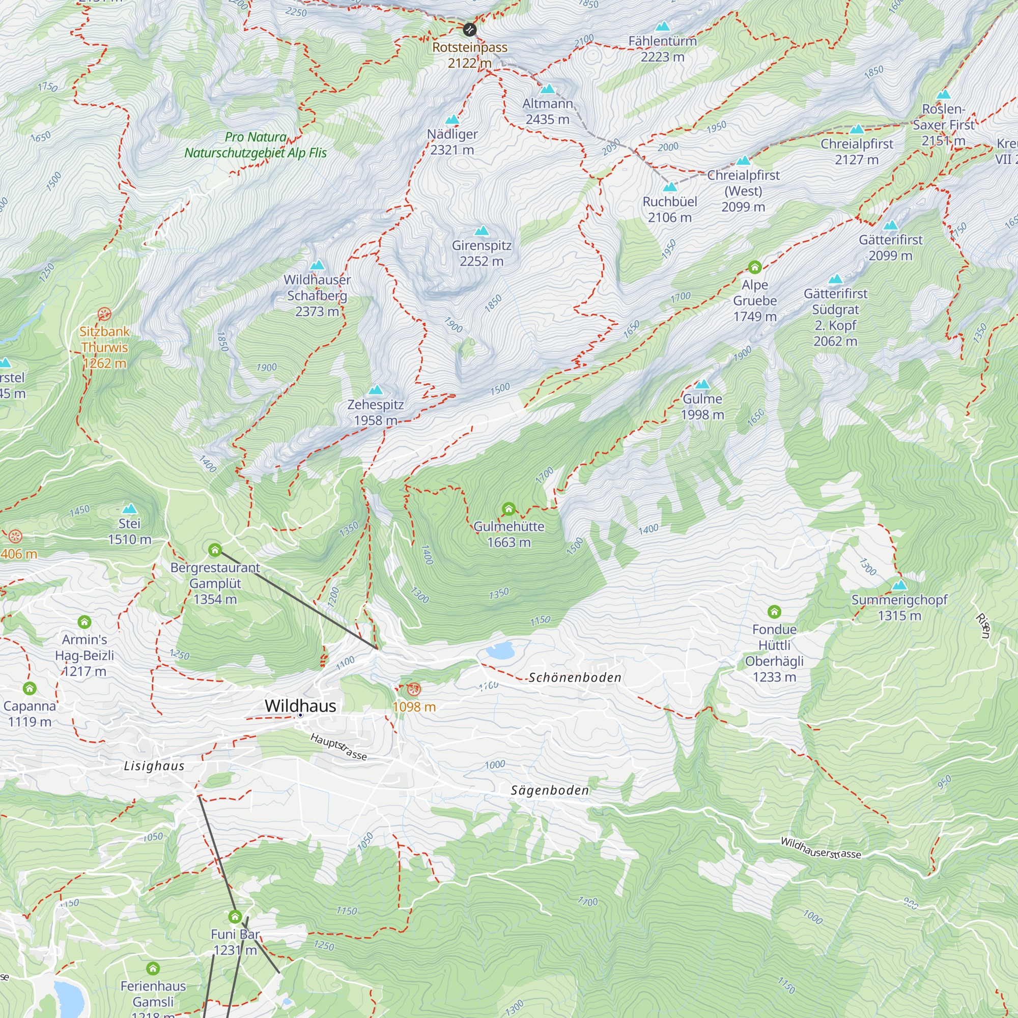Gulmehütte map