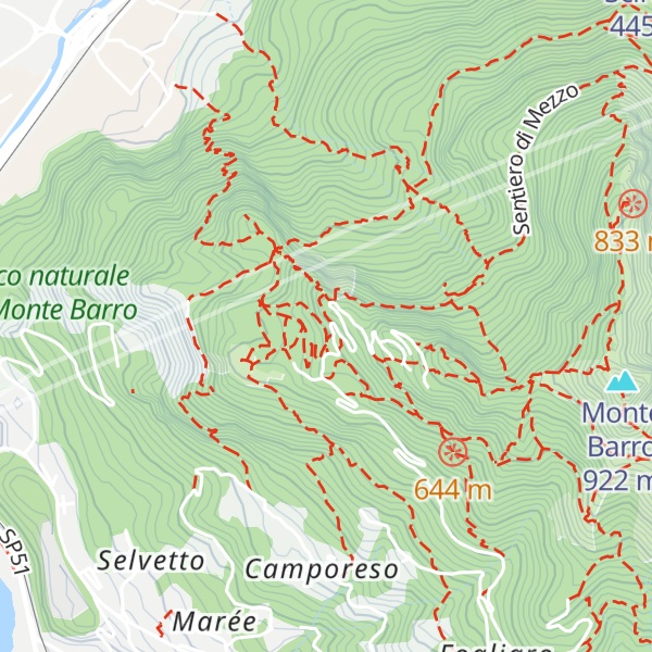 Map of Baitello del Podista