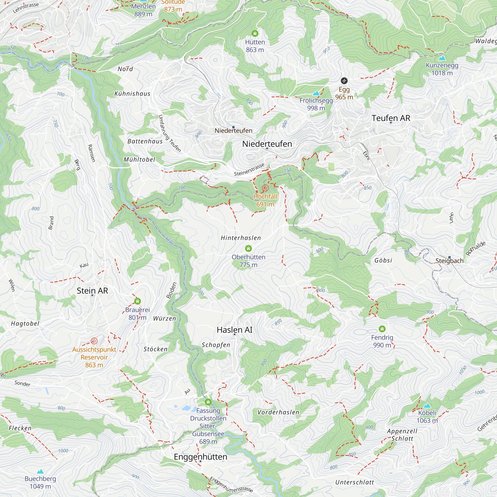 Oberhütten map