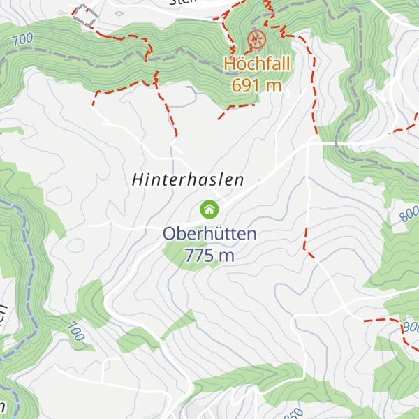 Map of Oberhütten