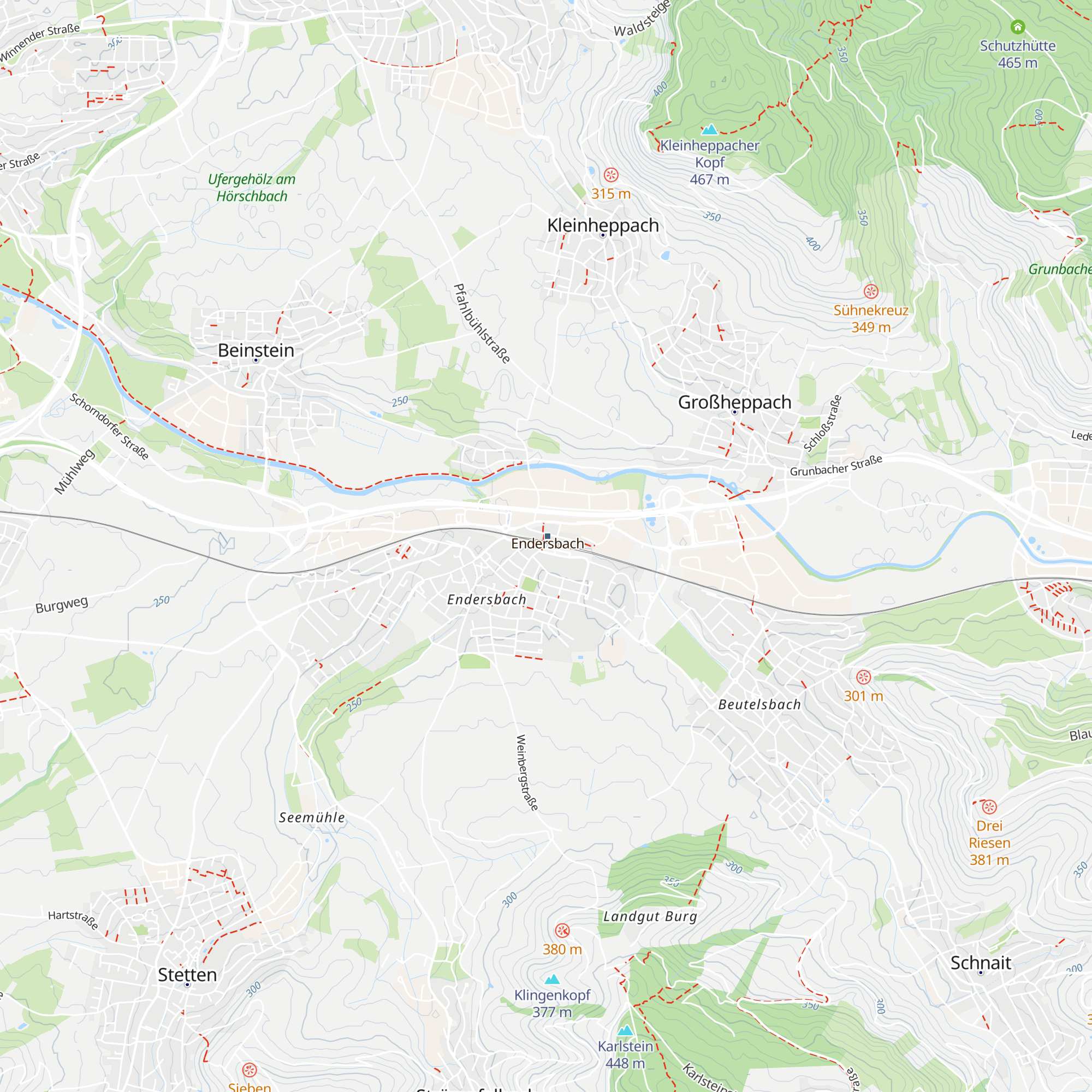 Remstal Tourismus map