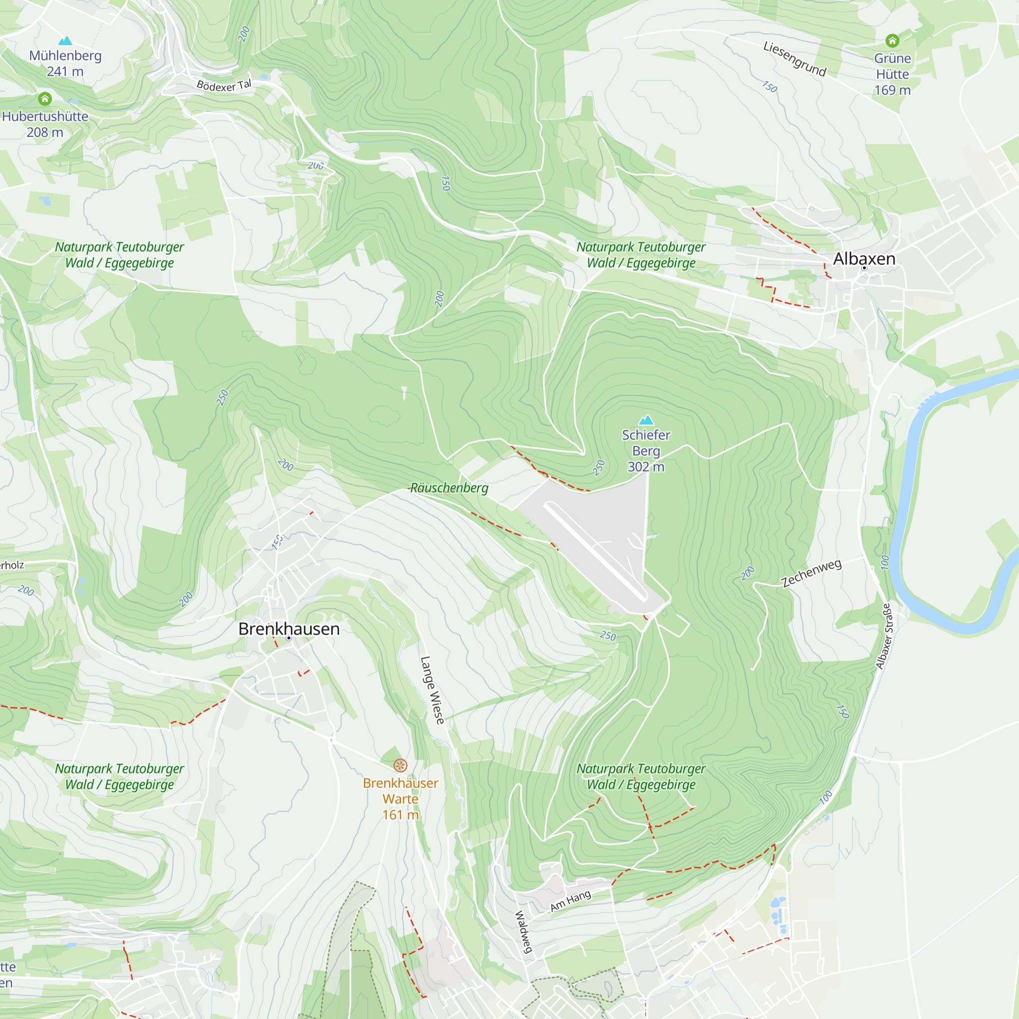 Hude-Hütte map
