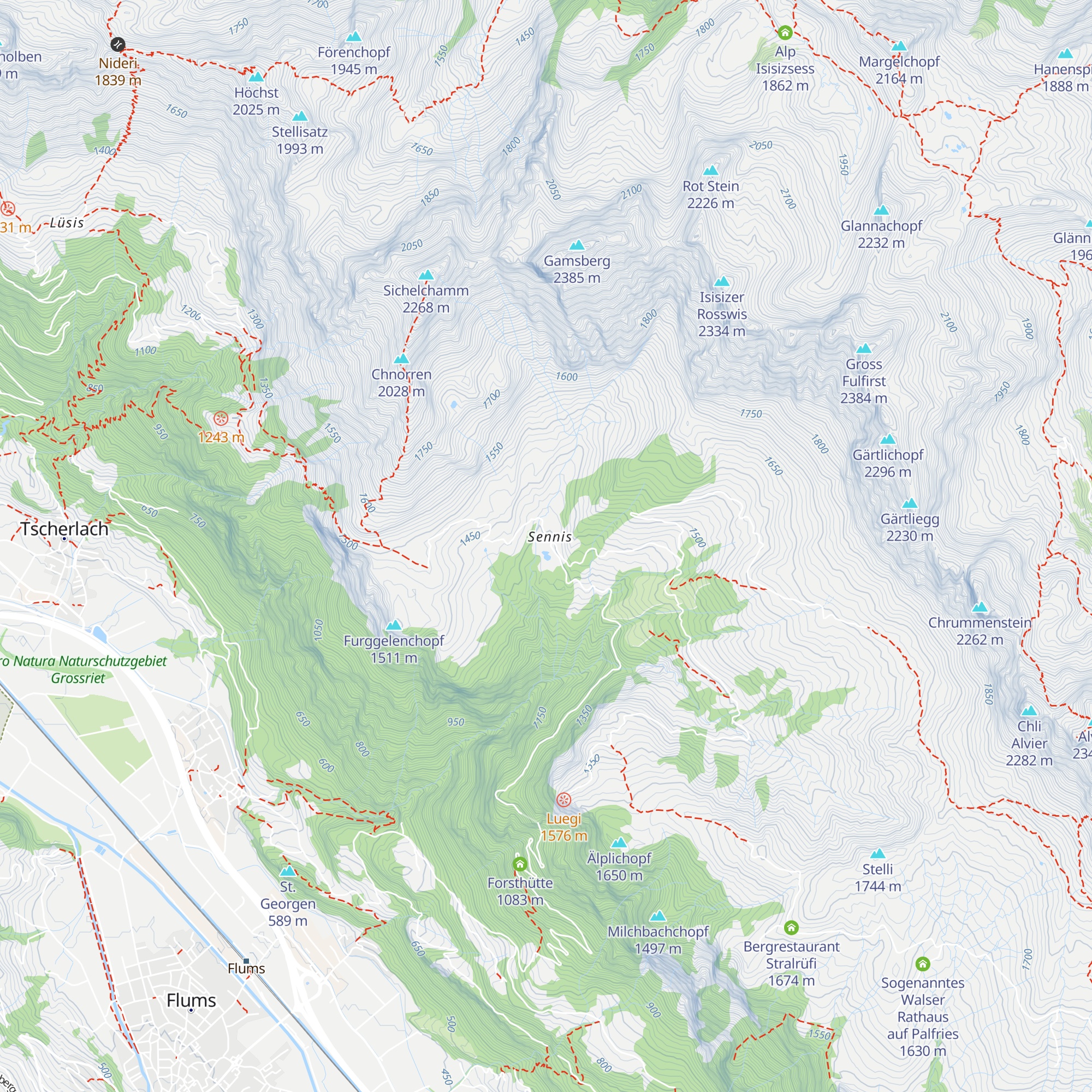 Berggasthaus Sennisalp map