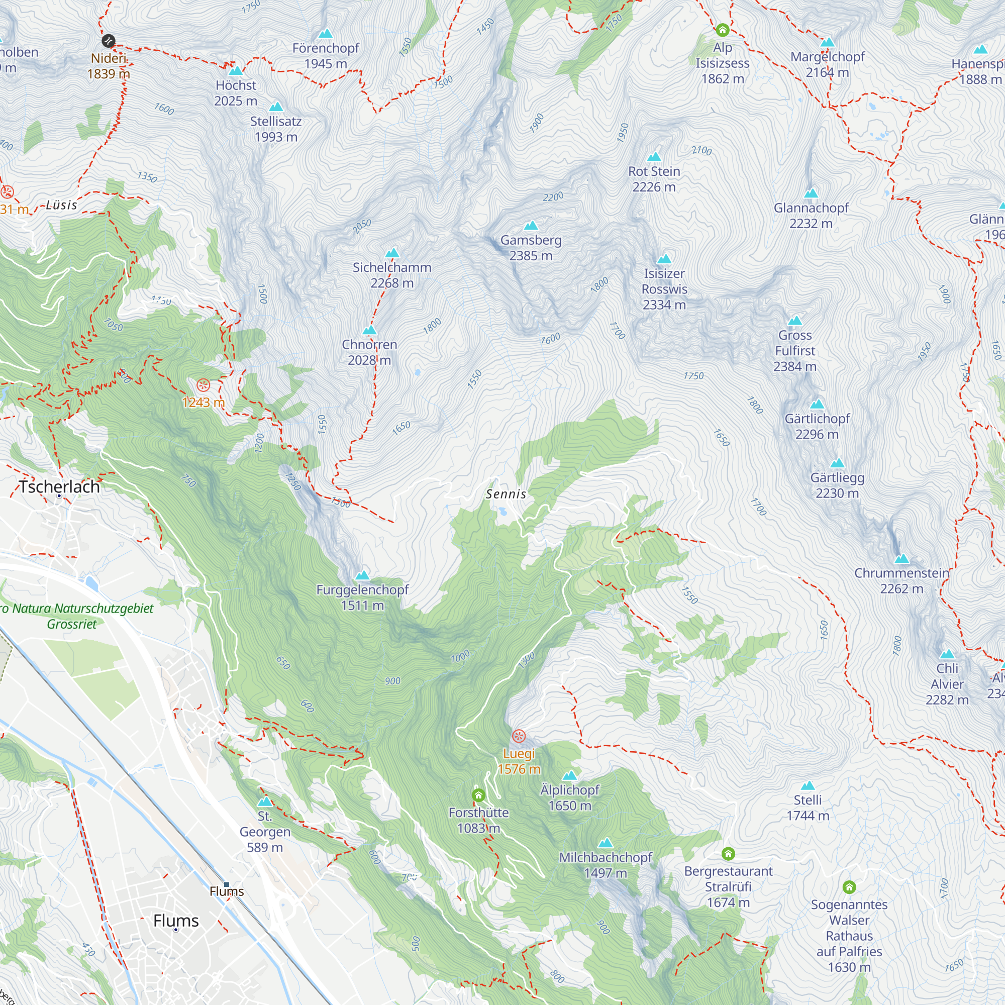 Berggasthaus Sennisalp map