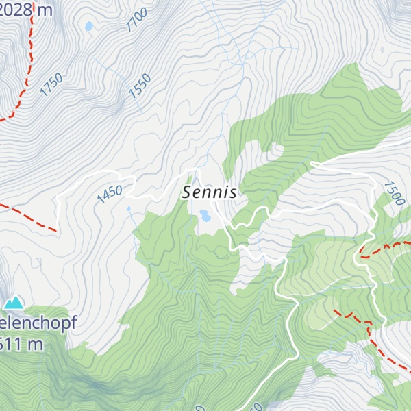 Map of Hotel Kurhaus Sennis