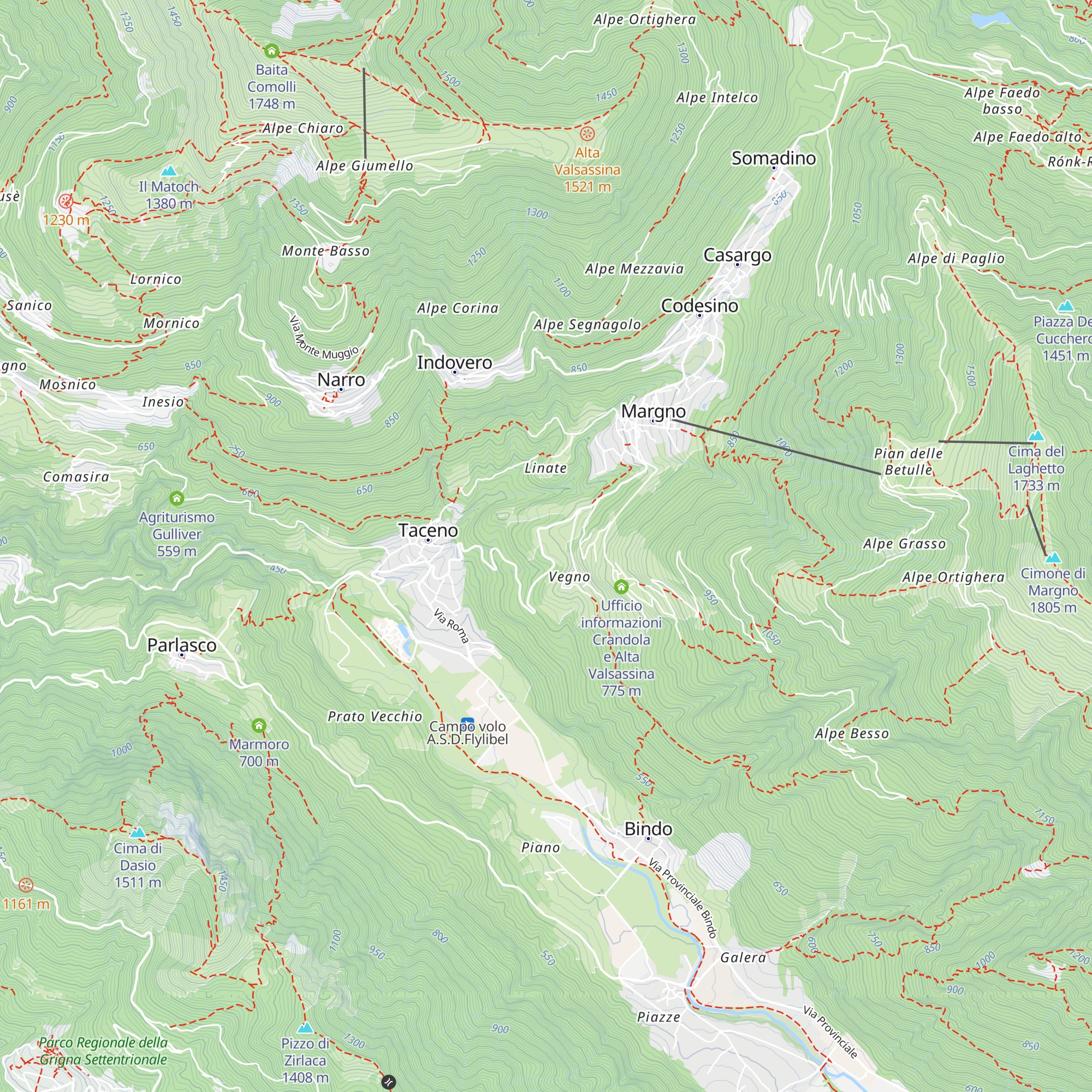 Albergo Ristorante Sassi Rossi map